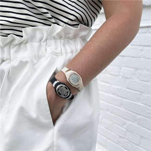 Womens Digital Chronograph Watch Pink Resin Strap Waterproof Alarm Timer - Picture 2 of 7